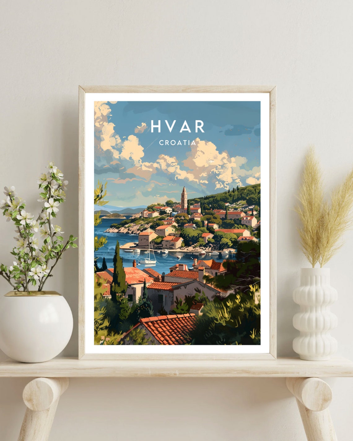 Hvar Travel Print Croatia Hvar Poster Croatia Poster Travel Wall Art Croatia Print Croatia Hvar Europe Croatian Hvar Print - Image 4