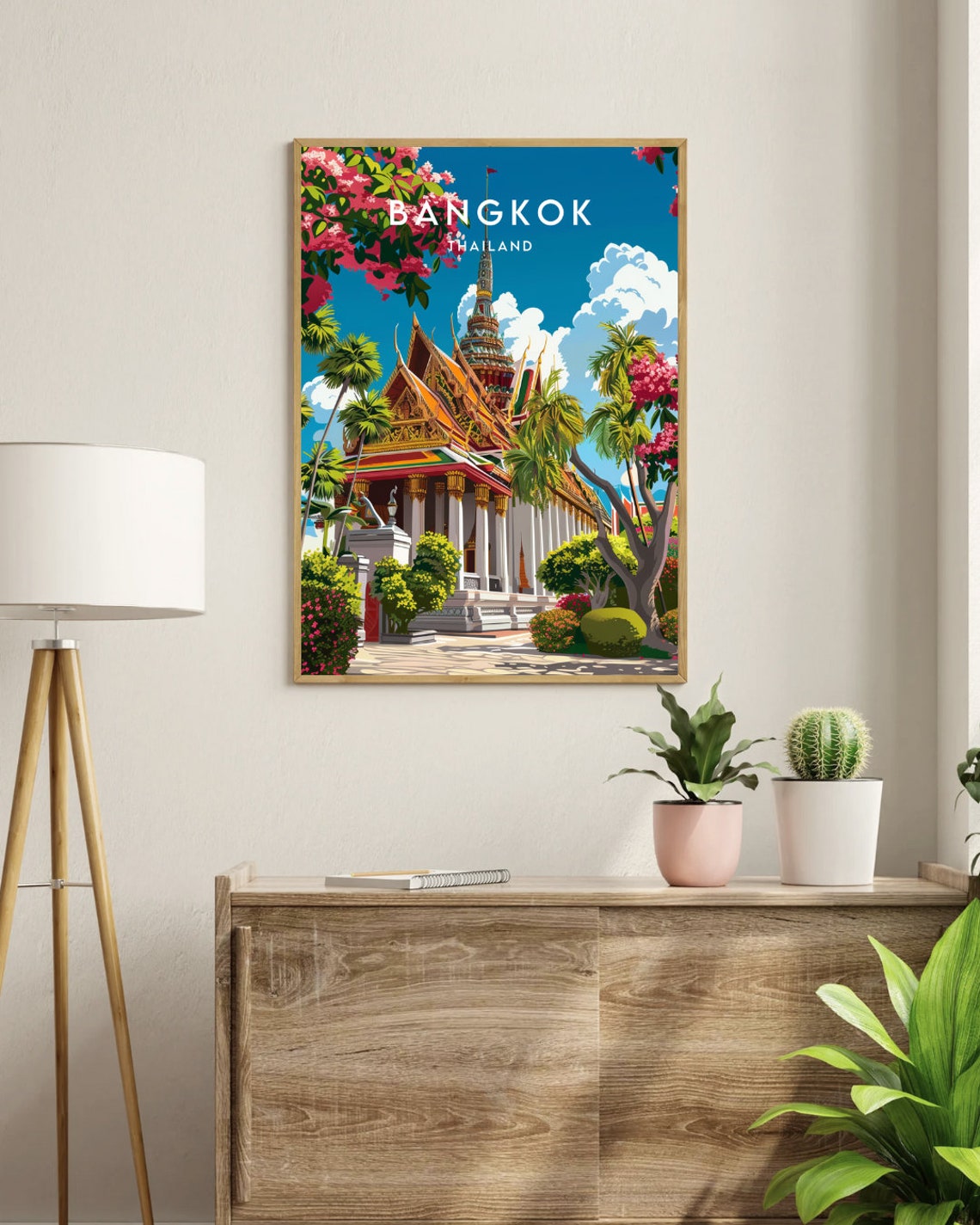 Bangkok Travel Print Thailand Bangkok Poster Thailand Poster Travel Wall Art Thailand Print Thai Poster Bangkok Print Se Asia Print - Image 3
