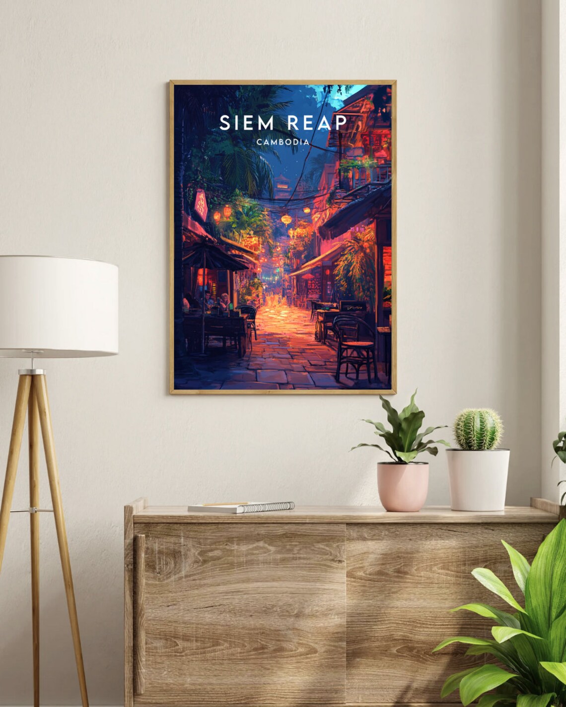 Siem Reap Travel Poster, Cambodia Wall Art Print - Image 3
