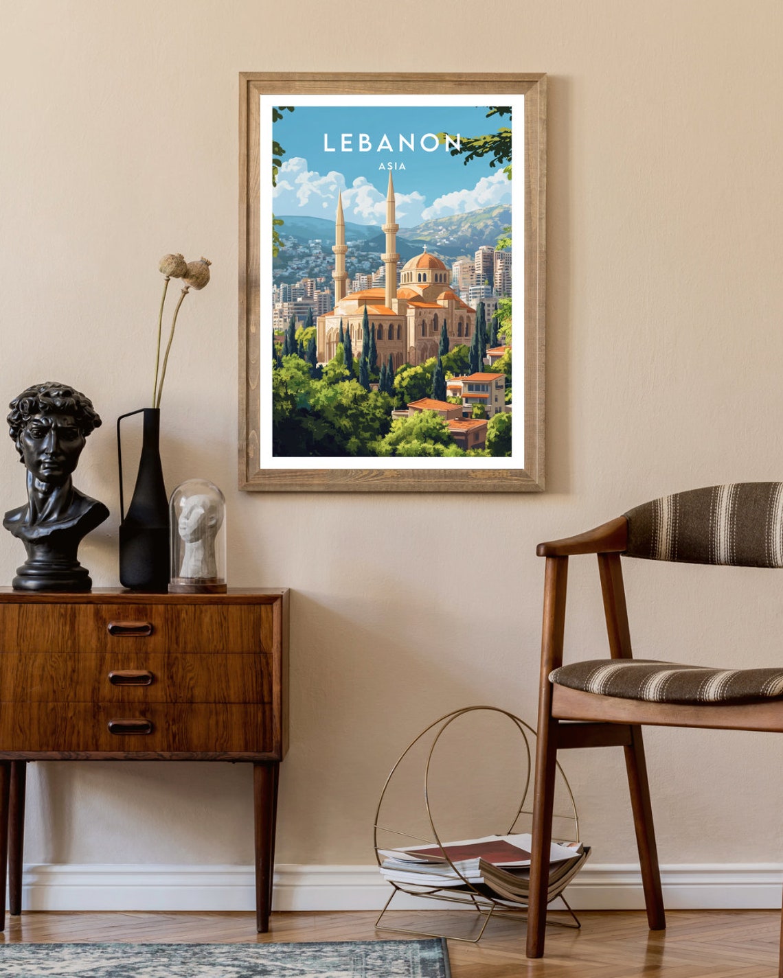 Lebanon Travel Print Asia Lebanon Poster Travel Wall Art Lebanon Print Lebanon Asia Asia Poster Lebanon Wall Art Beirut Poster - Image 2