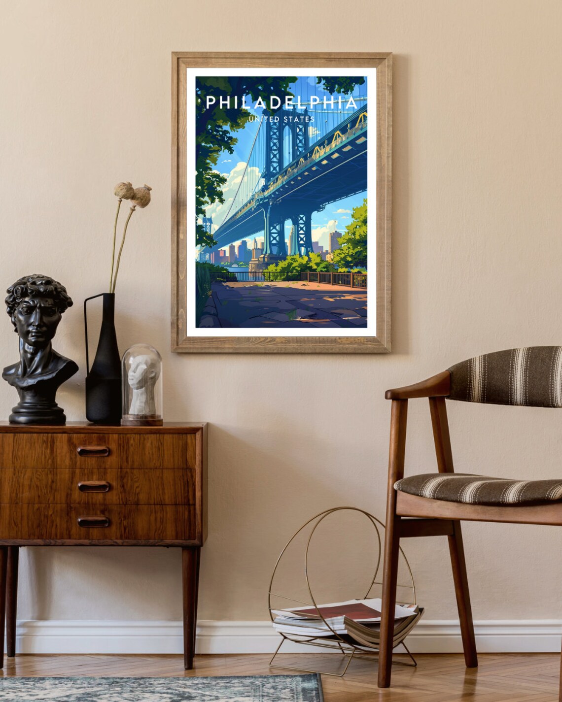 Philadelphia Travel Poster, United States Travel Art - Image 2