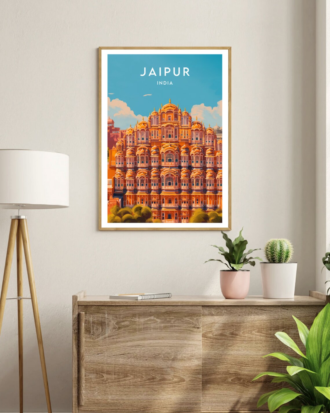 Jaipur Travel Poster, Hawa Mahal Rajasthan India - Image 3
