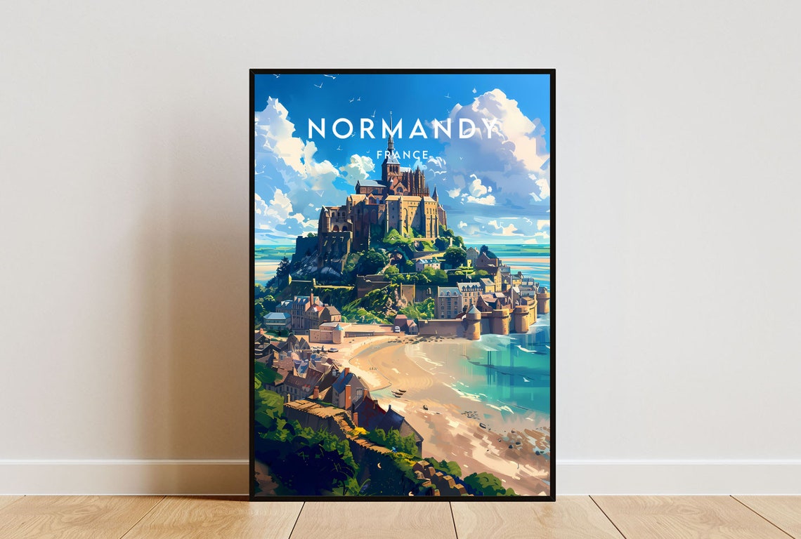 Normandy Travel Print France Normandy Poster France Poster Travel Wall Art France Print Poster France Europe Normandy Wall Art