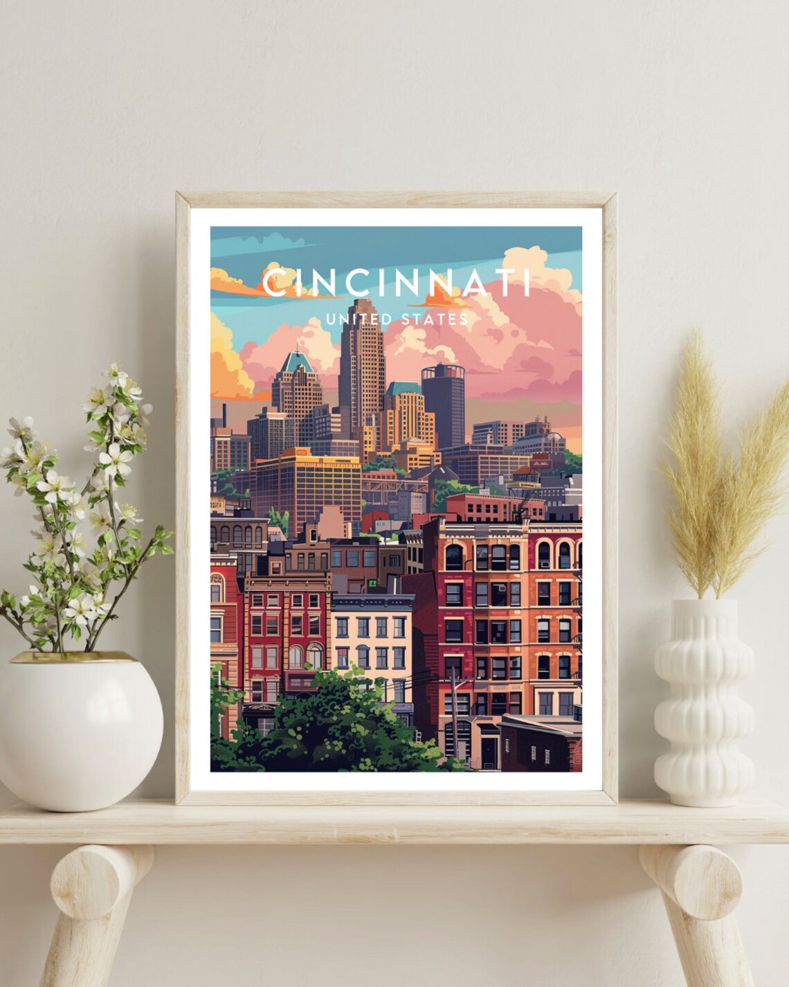 Cincinnati Travel Print, Ohio Travel Poster - Image 4