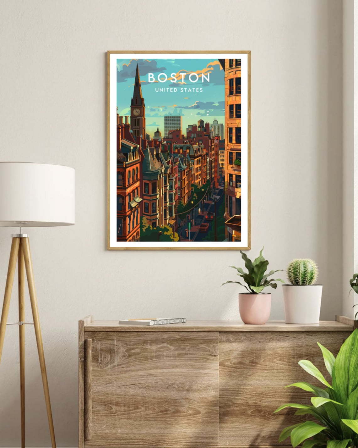 Boston Travel Poster, Massachusetts United States - Image 3