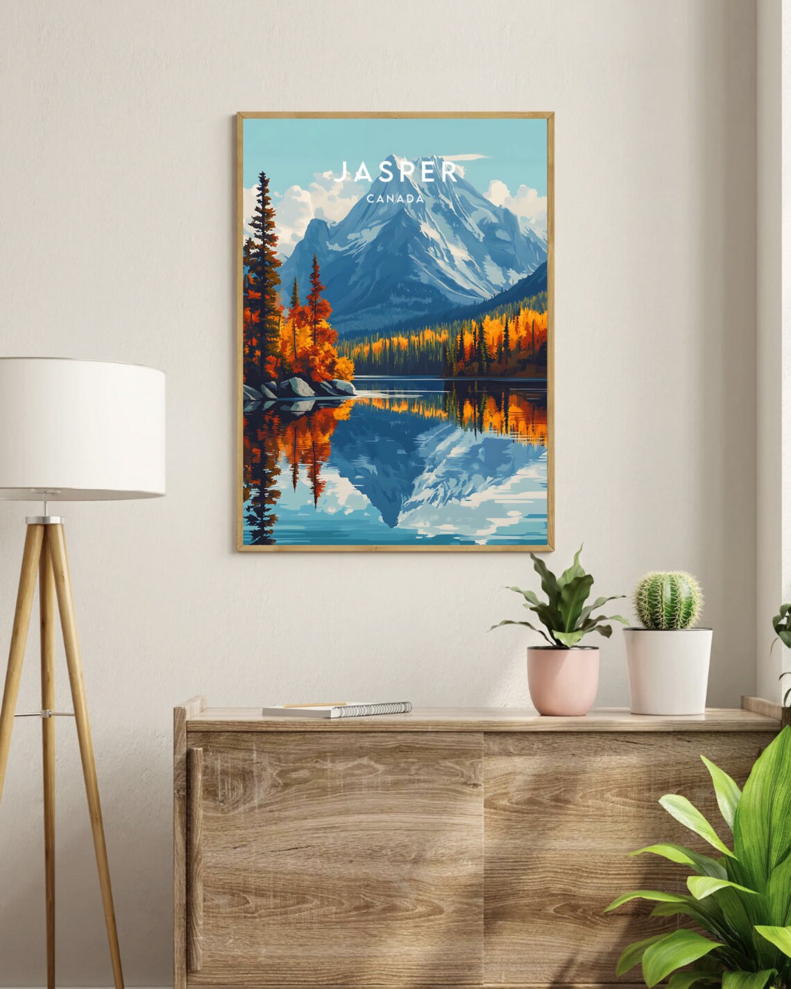 Jasper Canada Rocky Mountains Alpine Lake Vintage Travel Poster - Image 3