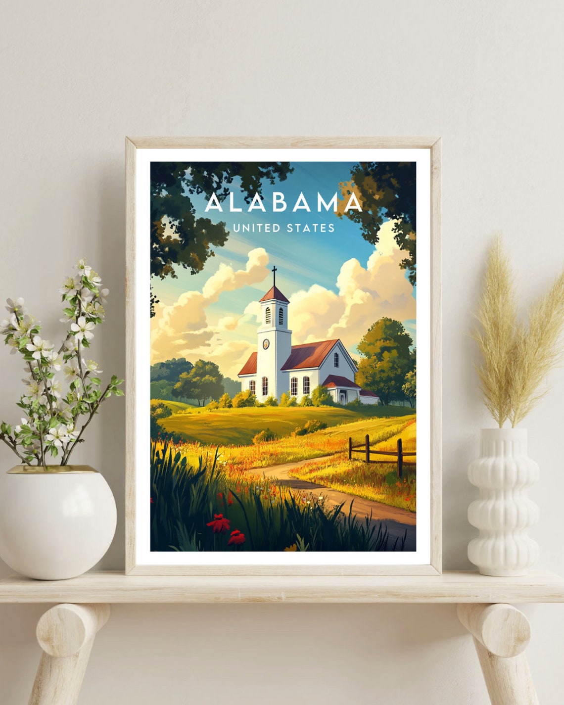 Alabama Travel Print United States Alabama Poster America Poster Travel Wall Art America Print Poster America Alabama Wall Art Usa - Image 4