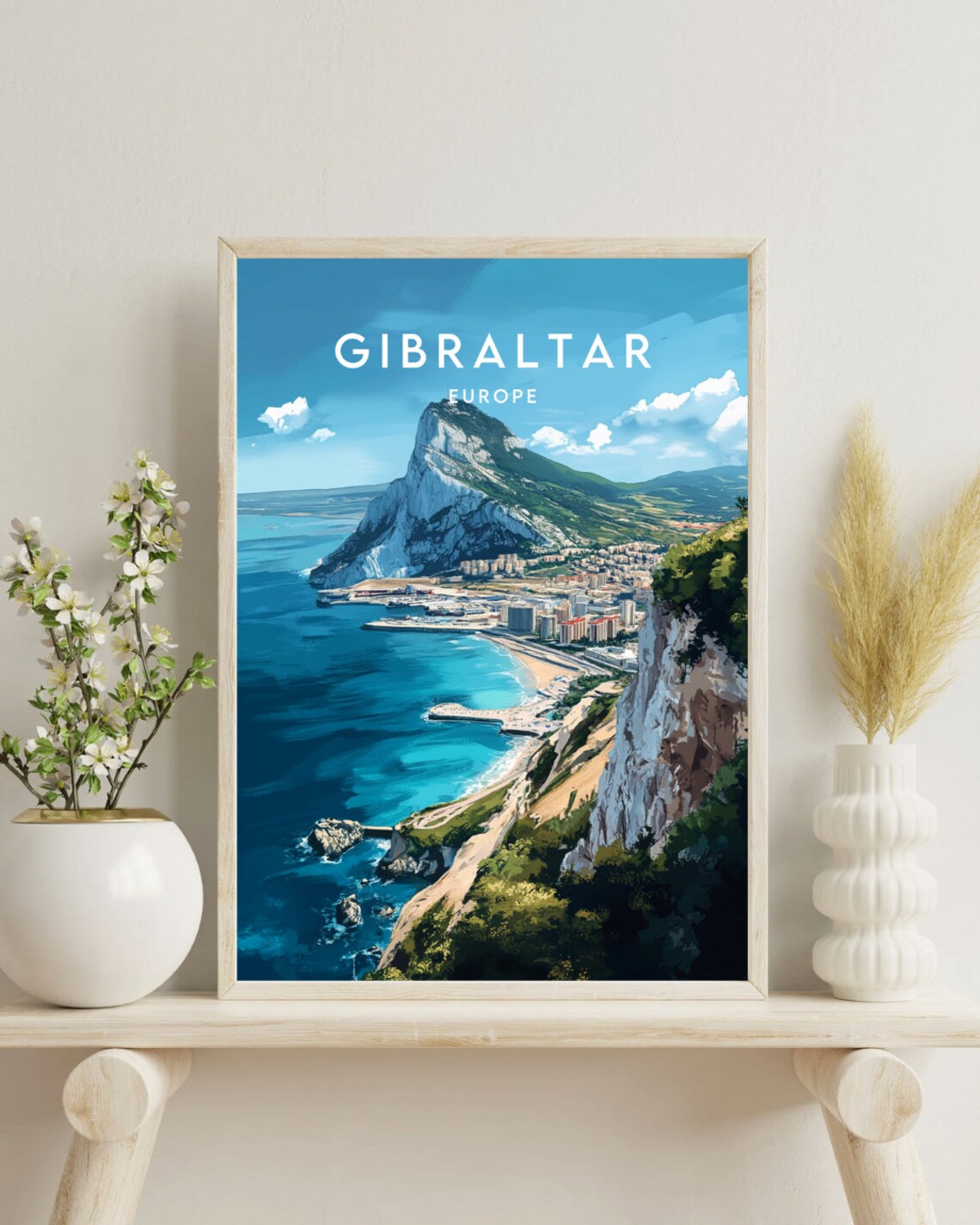 Gibraltar Travel Poster, Europe Wall Art Print - Image 4