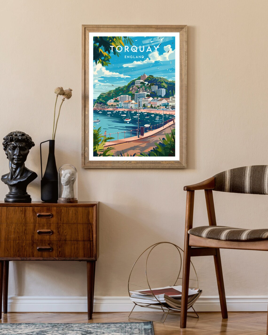 Torquay England Seaside Bay Promenade Boats Vintage Travel Poster - Image 2