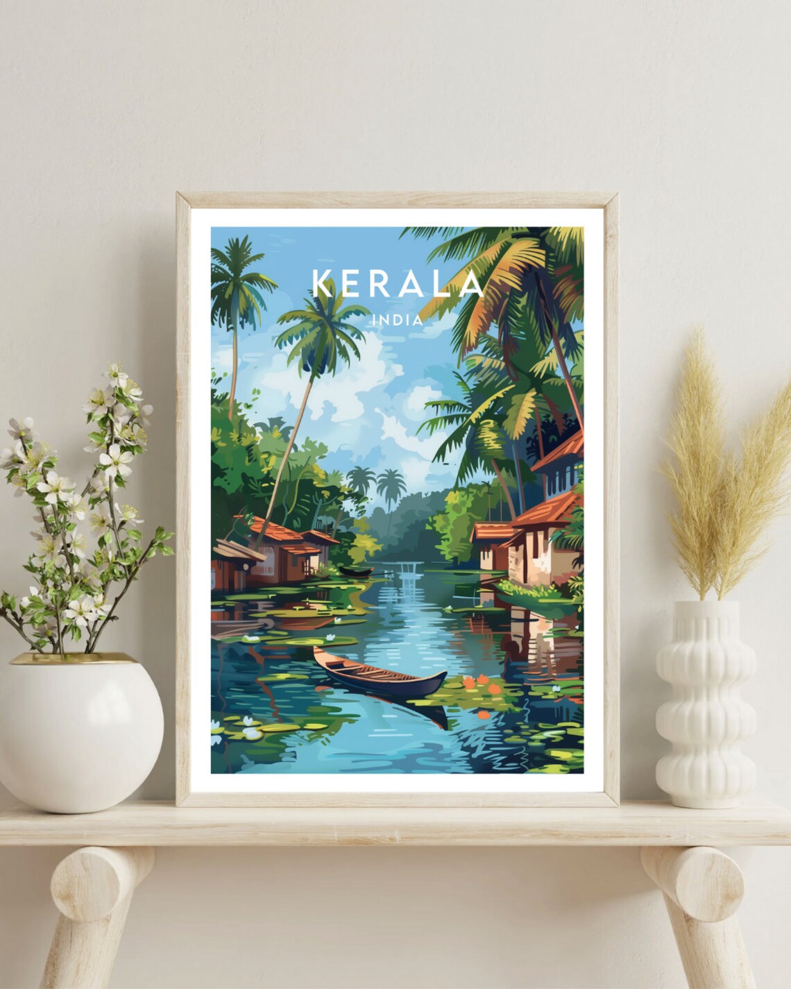 Kerala Travel Wall Art India Travel Poster - Image 4