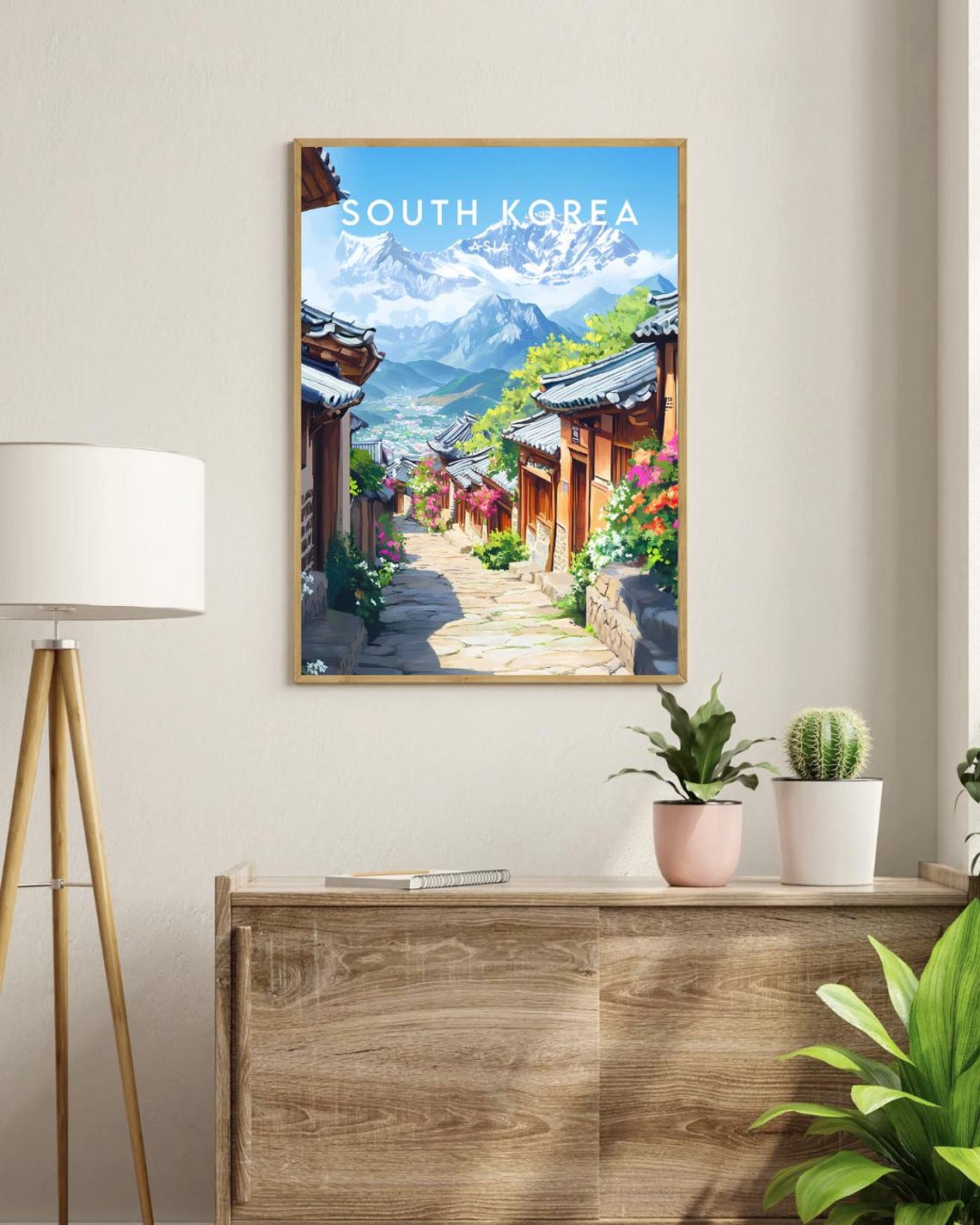 South Korea Travel Print Asia South Korea Poster Travel Wall Art South Korea Print South Korea Asia Art Seoul Poster Korea Wall Art - Image 3