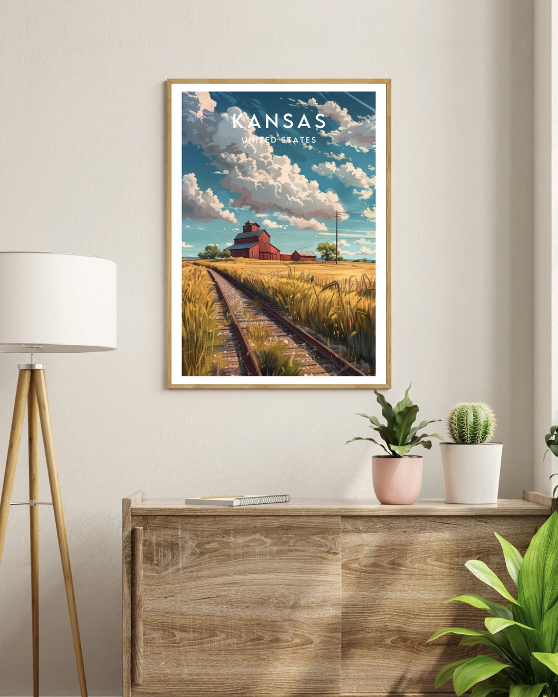 Kansas Travel Print United States Kansas Poster America Poster Travel Wall Art America Print America Kansas Usa Poster Travel - Image 3