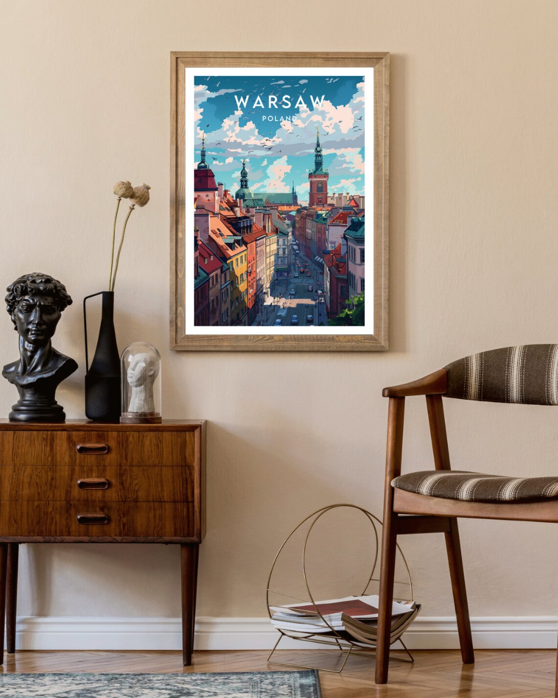 Warsaw Travel Poster, Poland European Wall Art - Image 2
