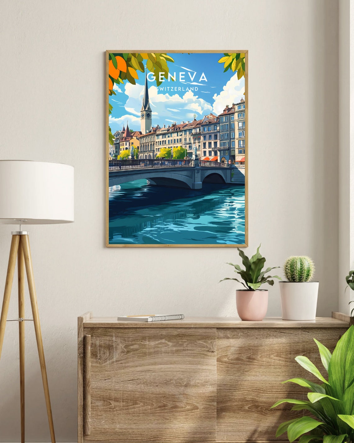 Geneva Travel Print Switzerland Geneva Poster Switzerland Poster Travel Wall Art Switzerland Print Switzerland Europe Geneva Print - Image 3