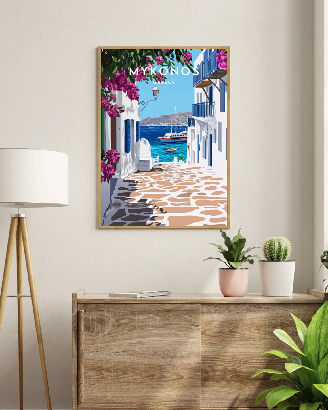 Mykonos Travel Poster, Greece and Greek Islands - Image 3