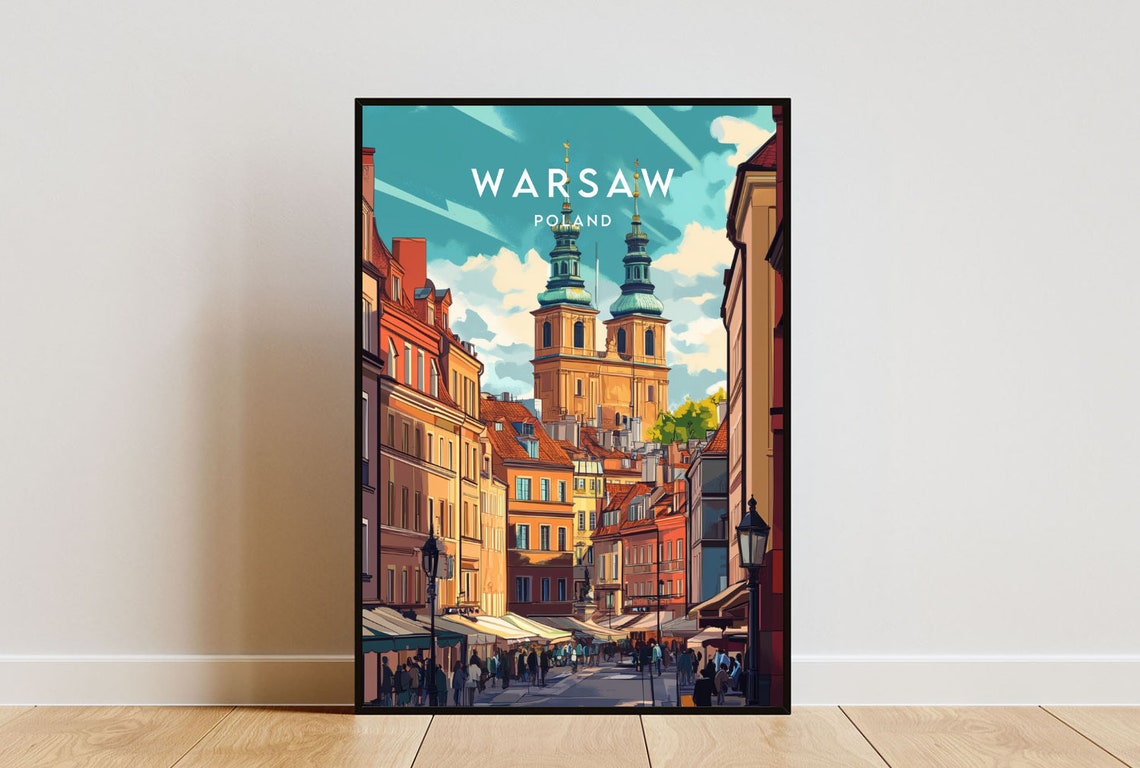 Warsaw Travel Print Poland Warsaw Poster Poland Poster Travel Wall Art Poland Print Poland Warsaw Wall Art Europe Polish