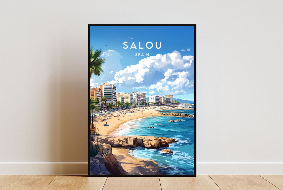 Salou Travel Print Spain Salou Poster Spain Poster Travel Wall Art Spain Print Spain Wall Art Europe Art Salou Print Spanish Print