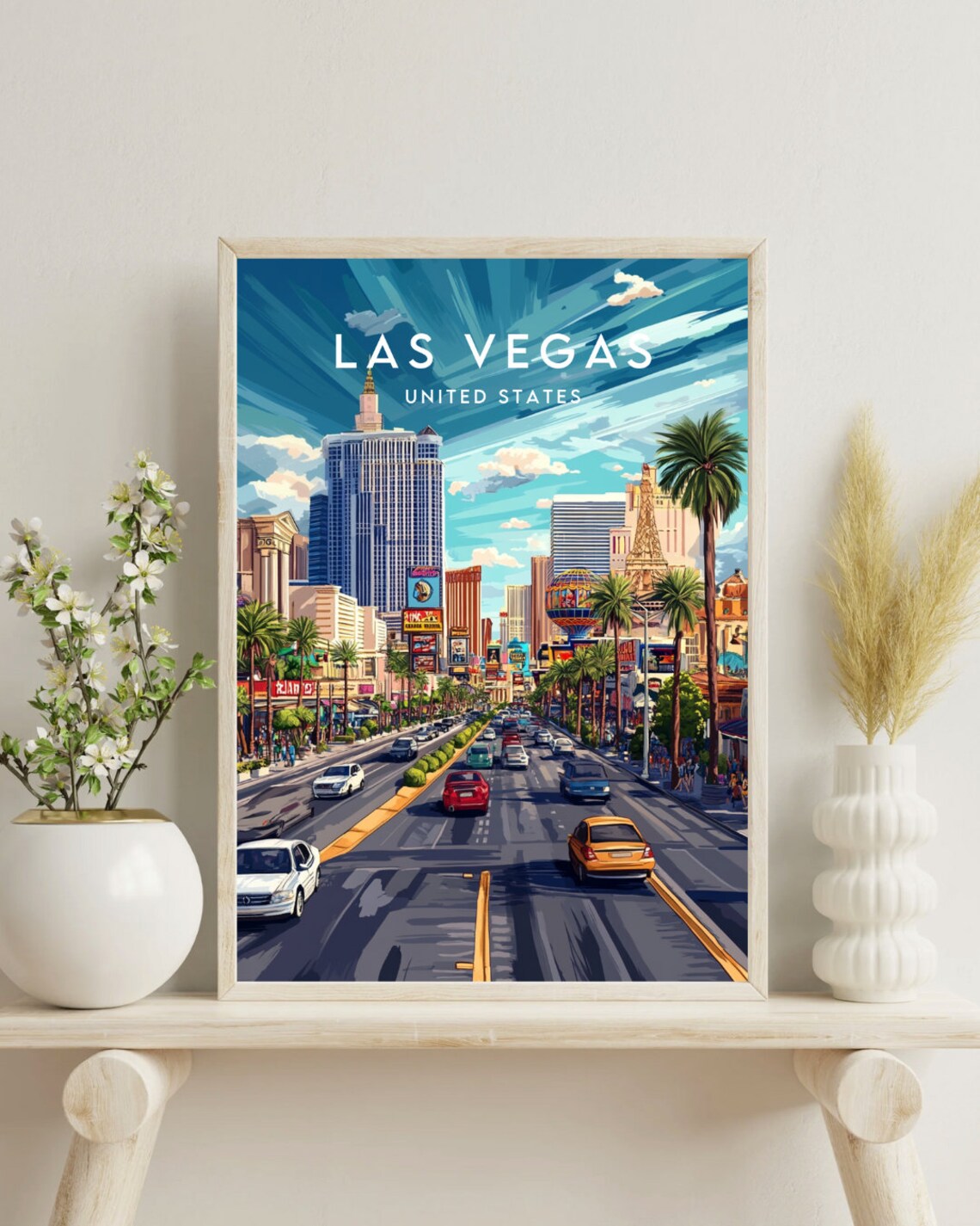 Las Vegas Travel Poster, United States Travel Art - Image 4