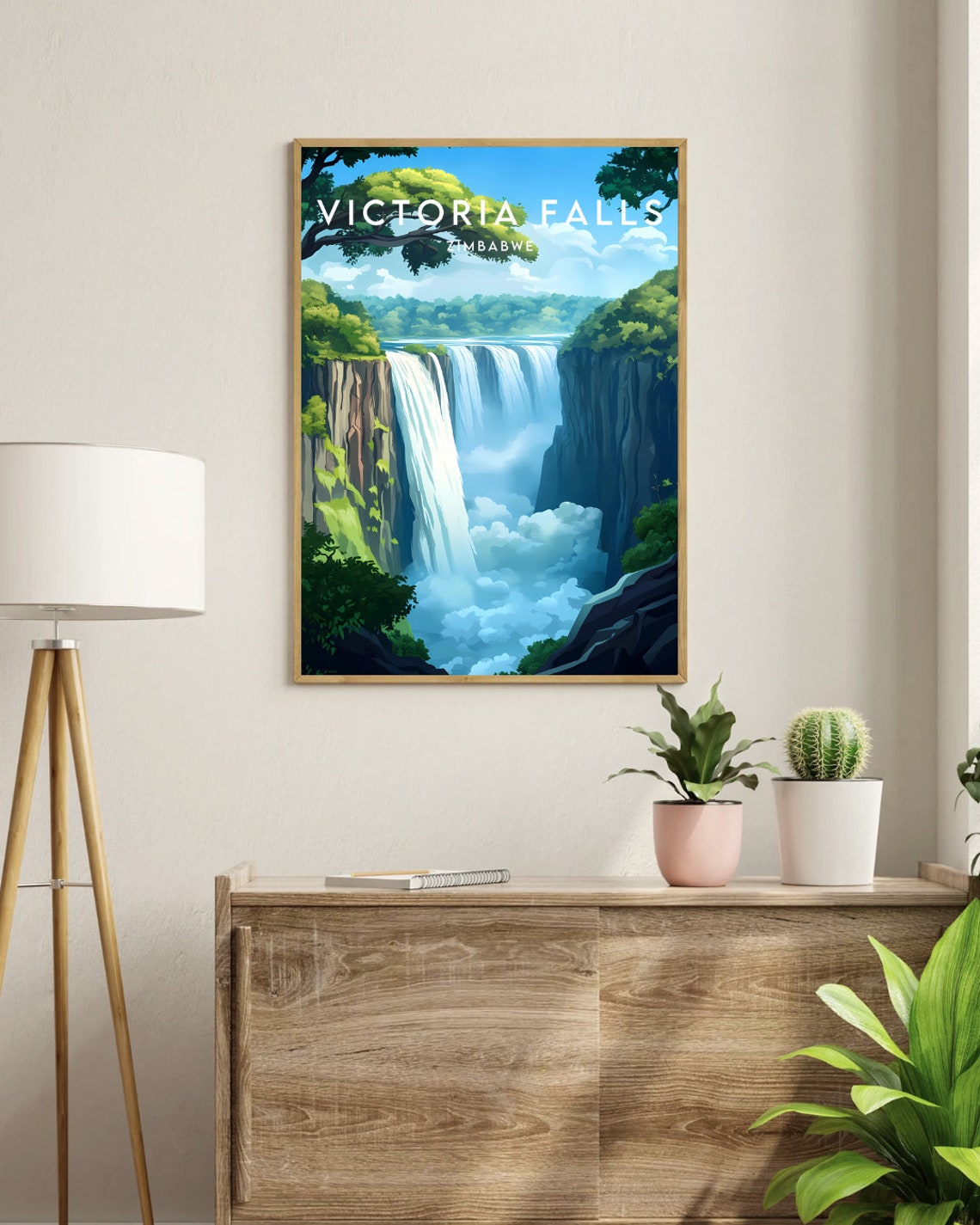 Victoria Falls Travel Print Zimbabwe Victoria Falls Poster Zimbabwe Poster Travel Wall Art Zimbabwe Print Zimbabwe Victoria Falls - Image 3