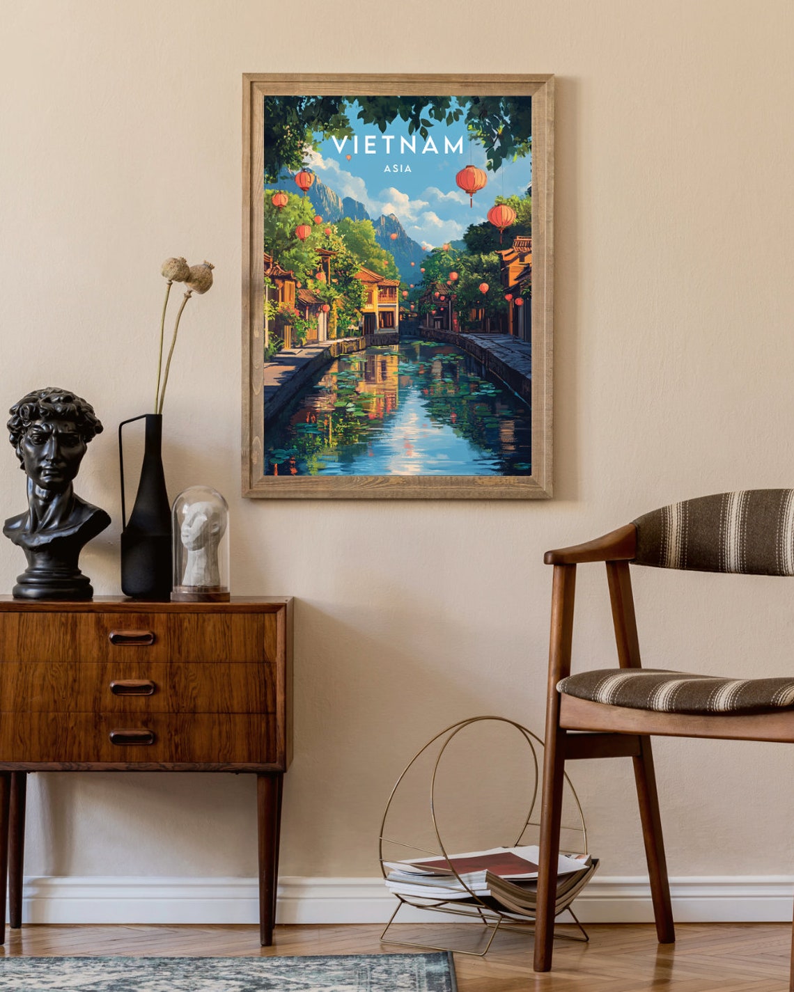 Vietnam Travel Print Asia Travel Poster Vietnam Poster Travel Wall Art Vietnam Print Vietnam Hanoi Hoi An Poster Vietnam Wall Art - Image 2