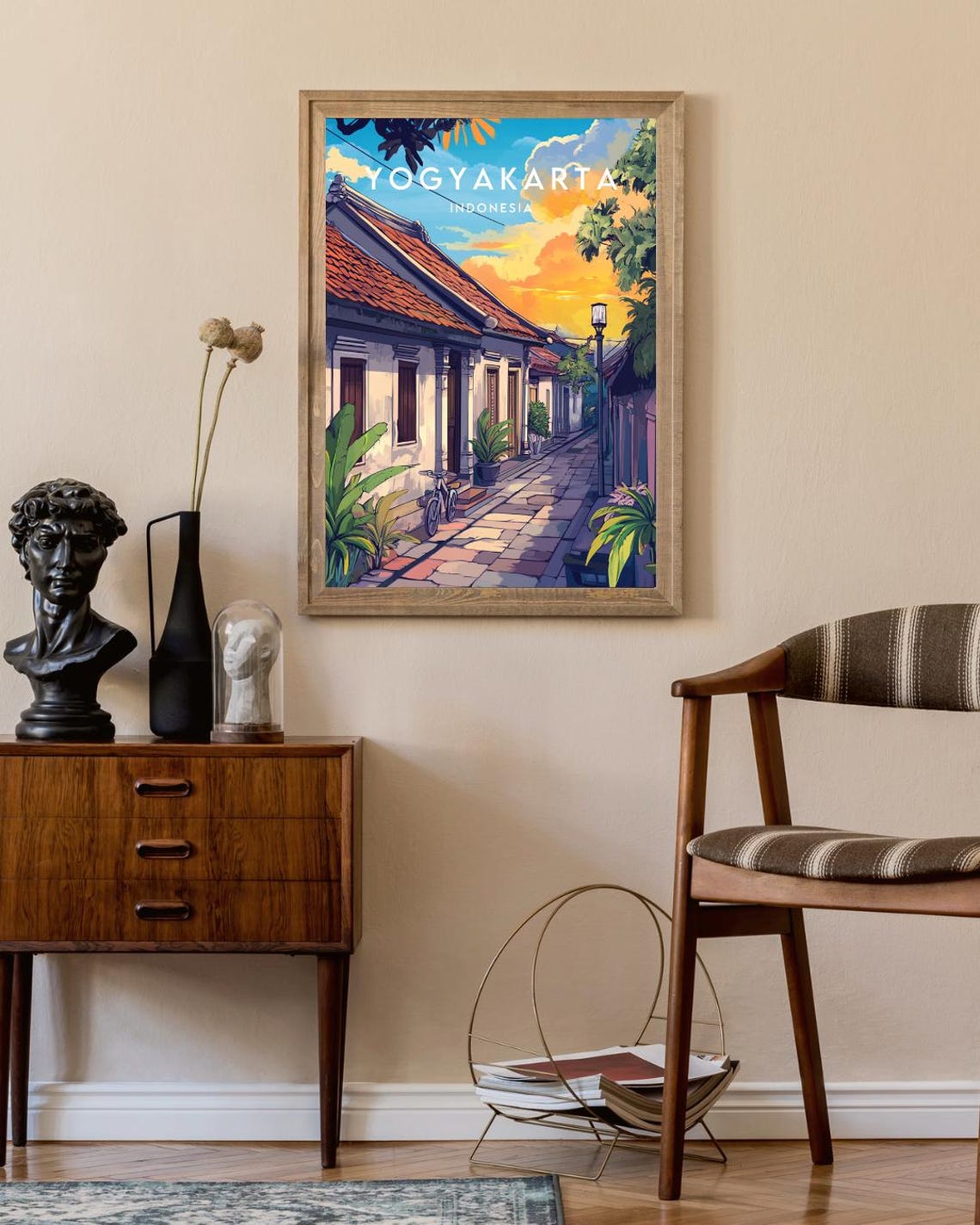 Yogyakarta Travel Print Indonesia Yogyakarta Poster Indonesia Poster Travel Wall Art Indonesia Print Yogyakarta Wall Art Indonesia - Image 2