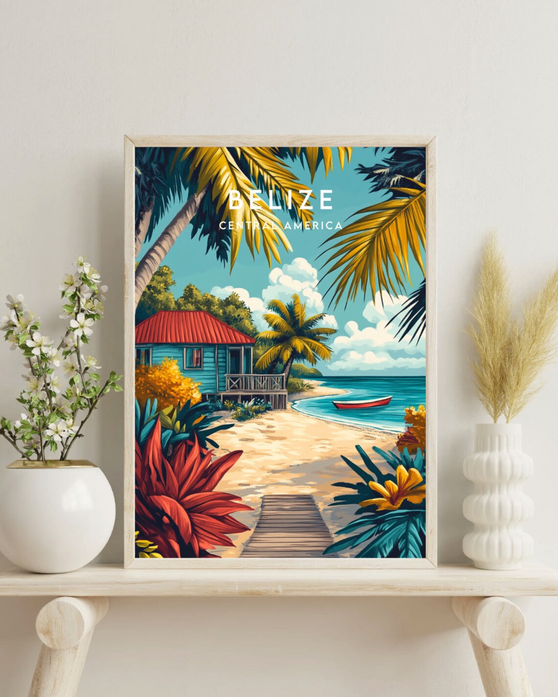 Belize Travel Poster, Central America Wall Art - Image 4
