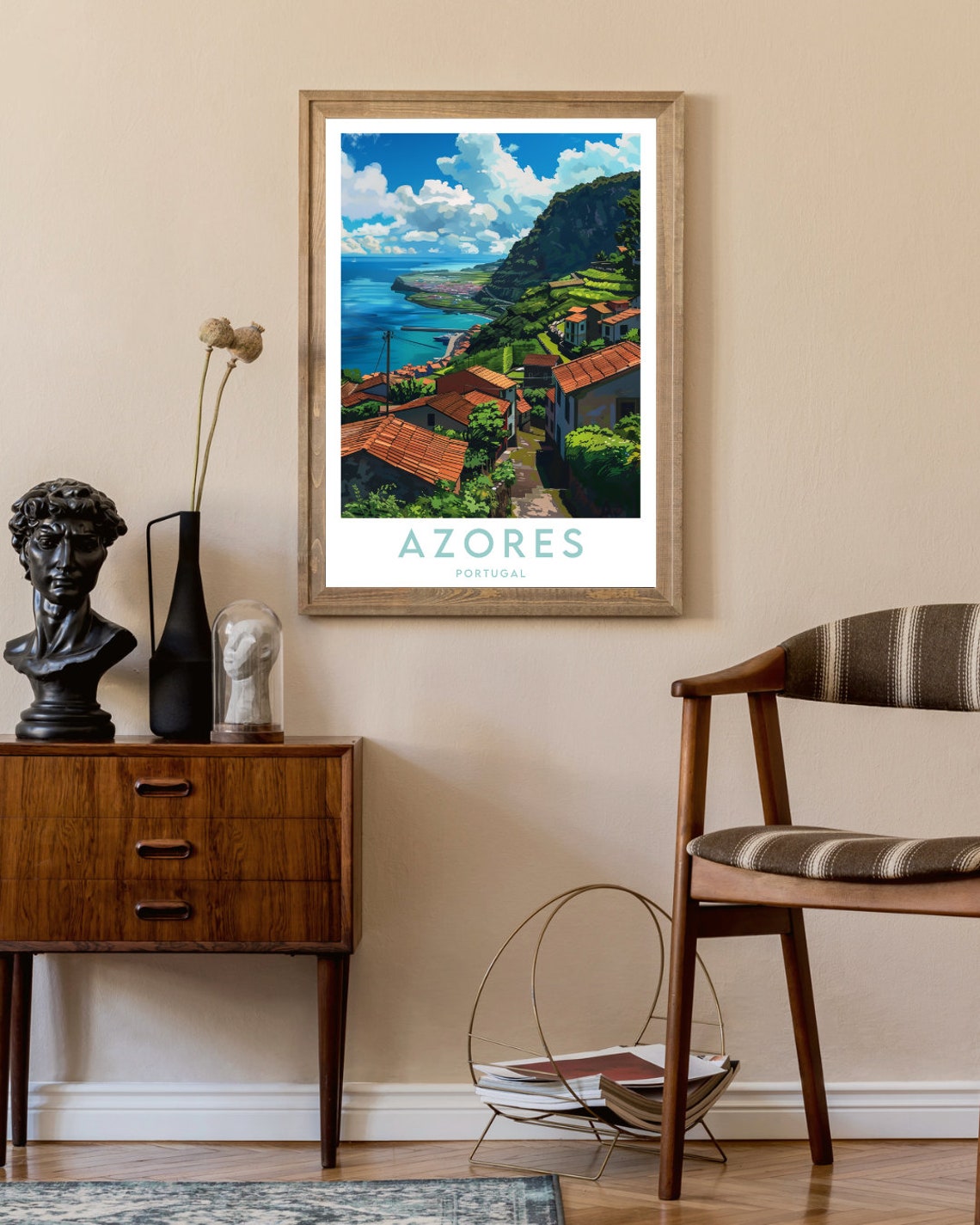 Azores Travel Print Portugal Azores Poster Portugal Poster Travel Wall Art Portugal Print Poster Portugal Europe Azores Portuguese - Image 2