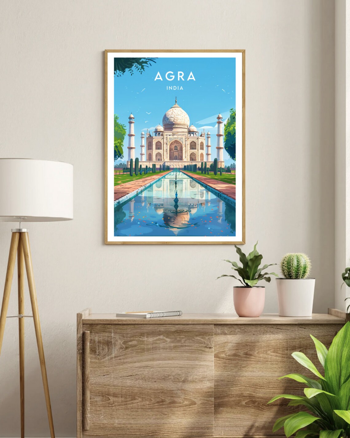 Taj Mahal Agra Fort Travel Poster - Image 3