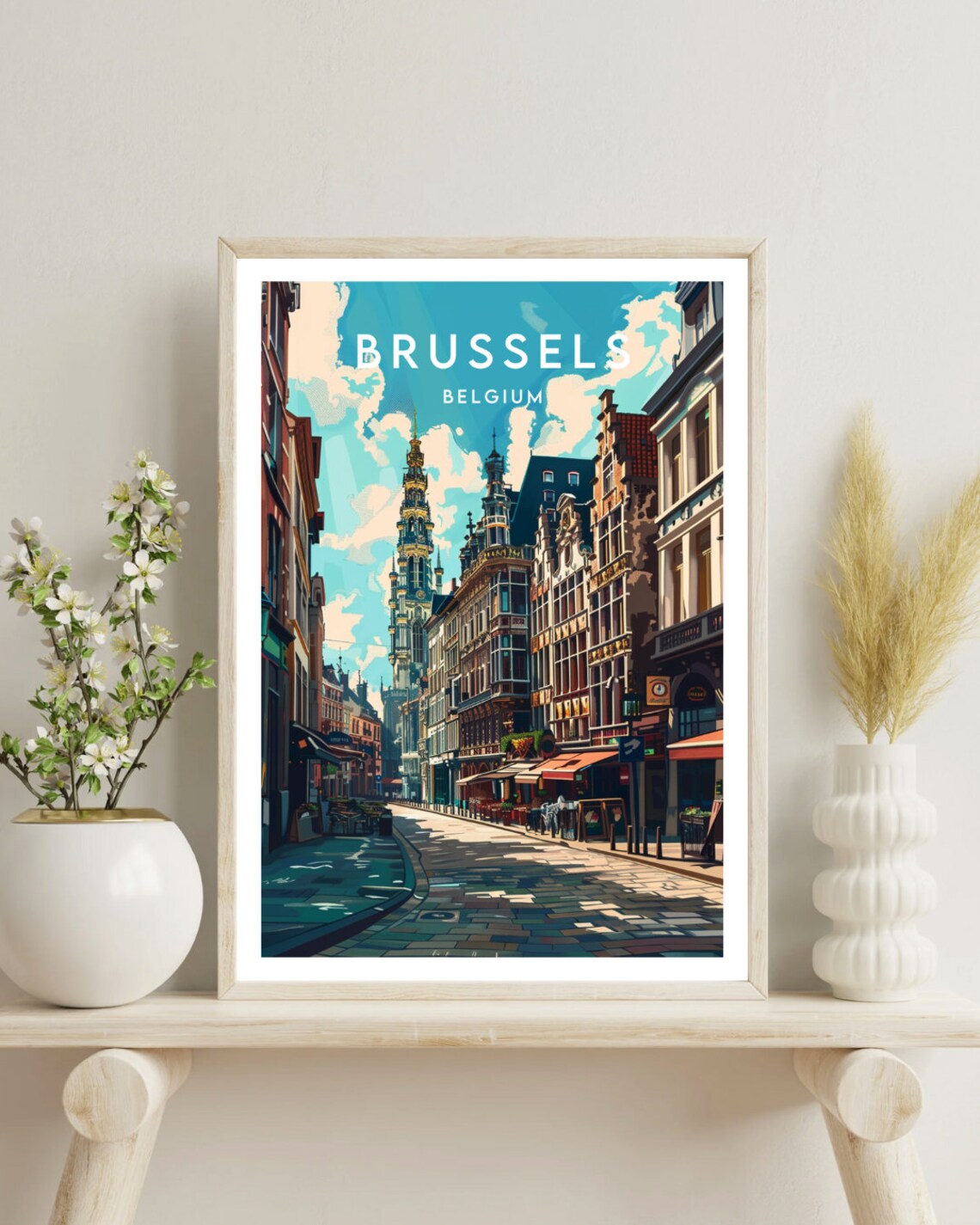 Brussels Travel Poster, Belgium Europe Wall Art - Image 4