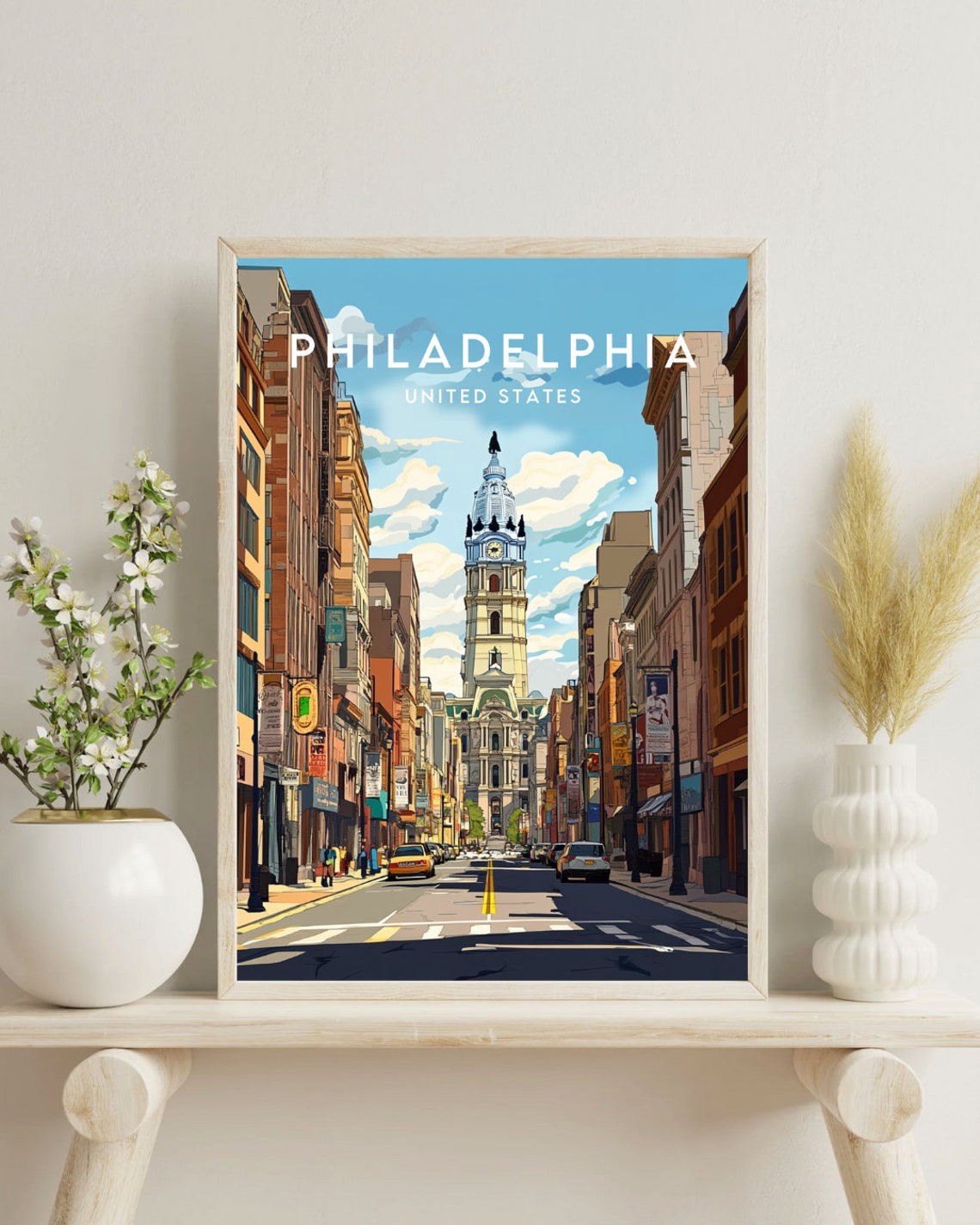 Philadelphia Travel Print United States Philadelphia Poster America Poster Travel Wall Art America Print America Philadelphia Usa - Image 4