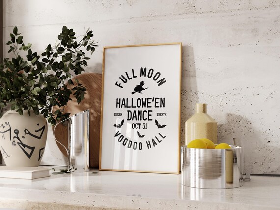 Full Moon Hallowe'en Dance Oct 31 Voodoo Hall Halloween Party Poster