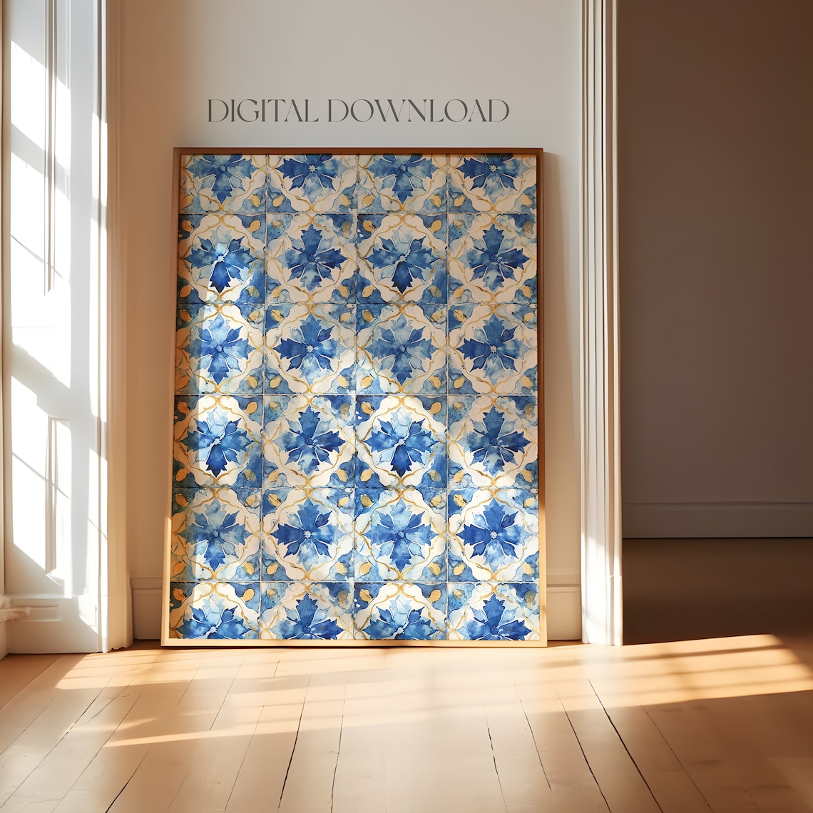 Mediterranean Tile Wall Art Print, Spanish Tiles