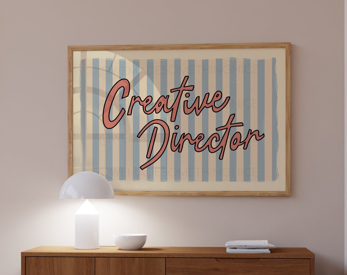 Creative Director Retro Poster, Coquette Room Decor