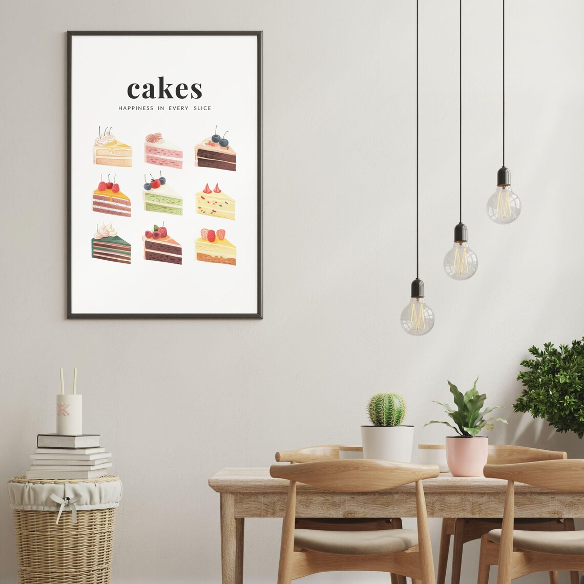 Trendy Cake Print Dessert Wall Art Afternoon Tea Print Cake Wall Art Modern Kitchen Wall Decor Cake Art Poster - Image 2