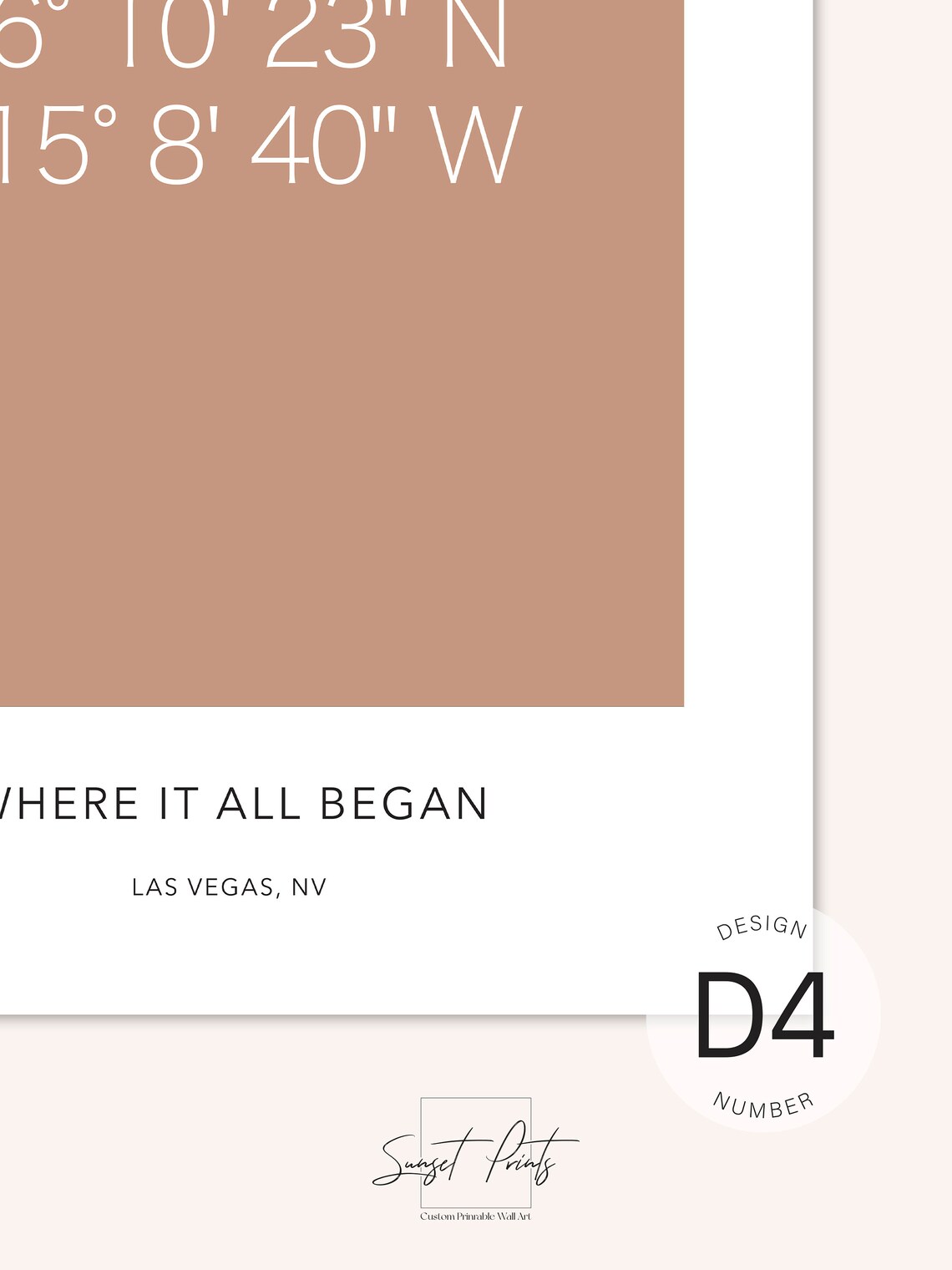 Custom Coordinates Personalized Anniversary Gift - Image 2