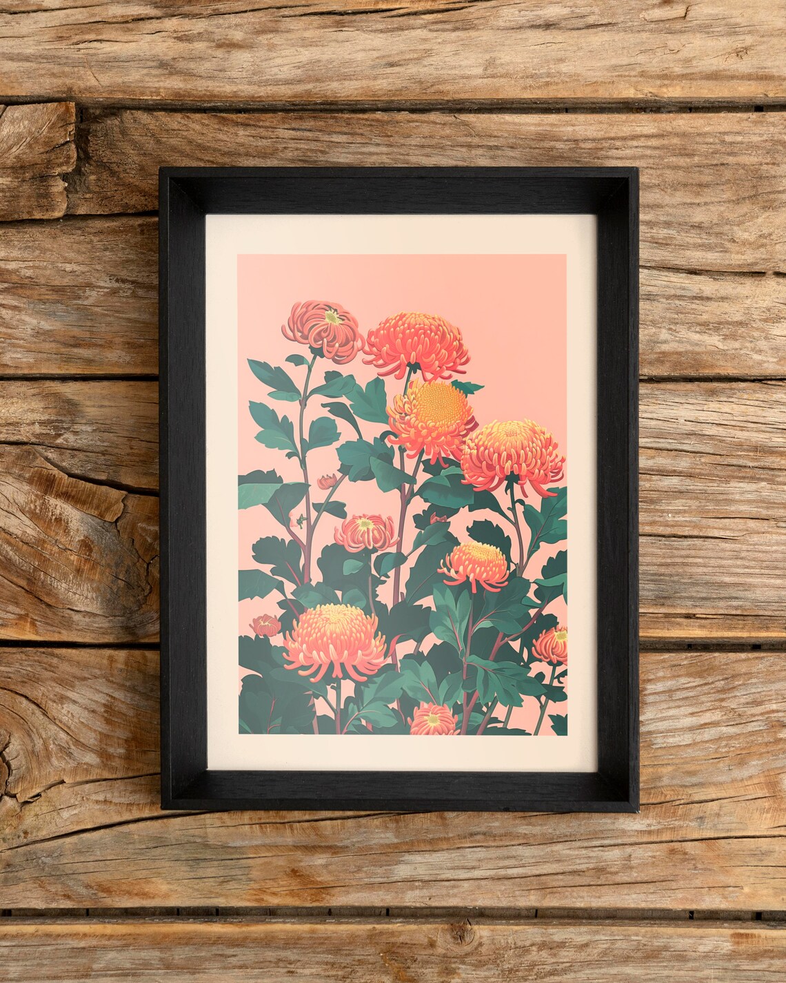 November Chrysanthemum Birth Flower Art Print - Image 4