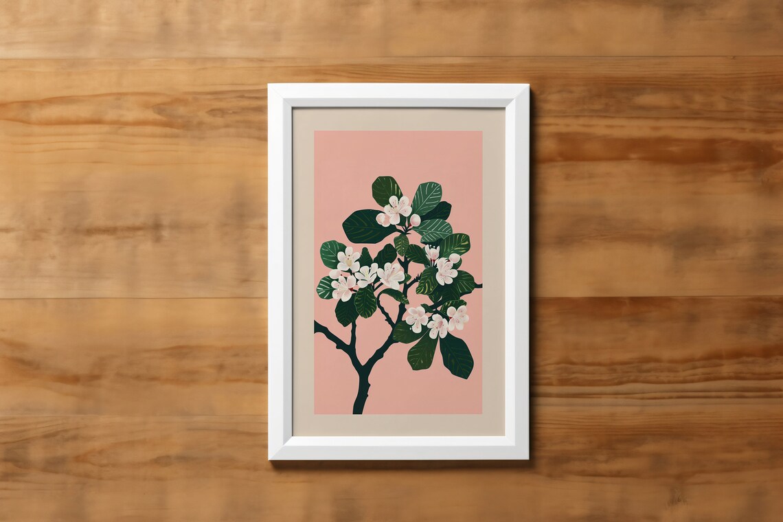 May Birth Flower Hawthorn Botanical Art Print - Image 4