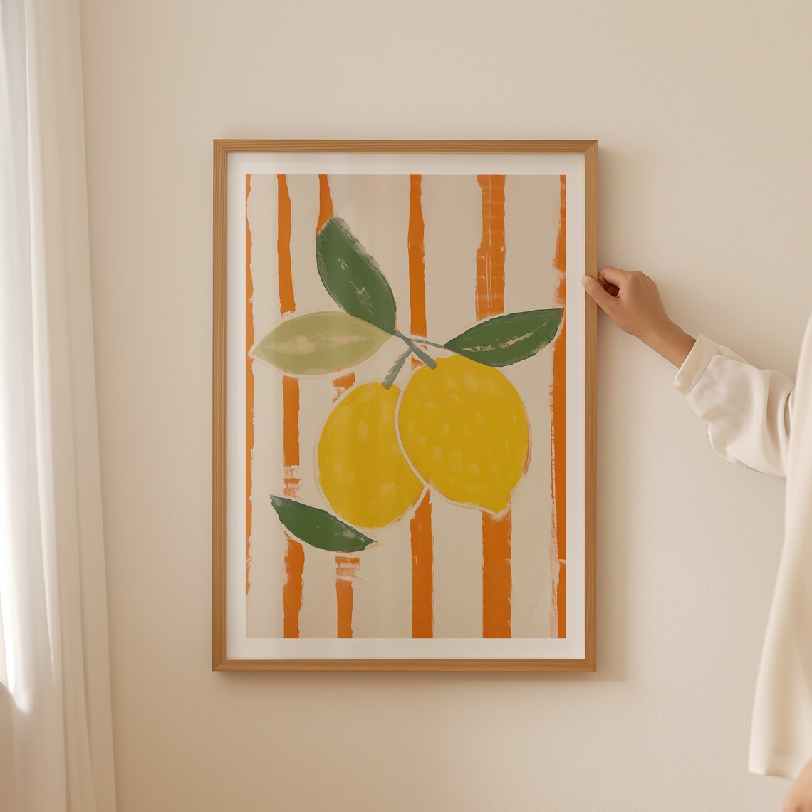 Lemons Art Print, Modern Kitchen Wall Decor - Image 3