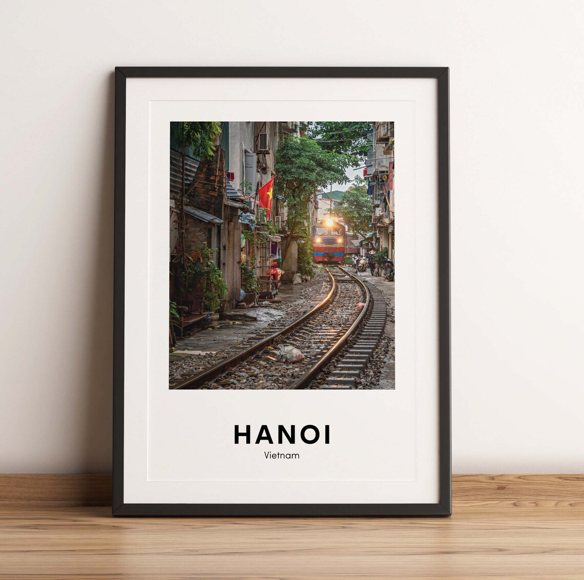 Hanoi Vietnam Train Street At Dusk Travel Photography Poster