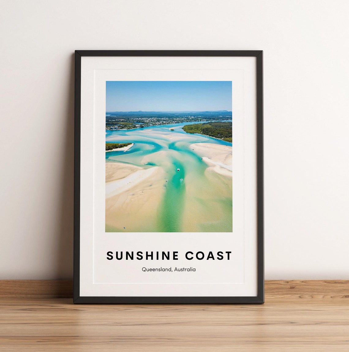 Sunshine Coast Queensland Australia Aerial Estuary Photo Print