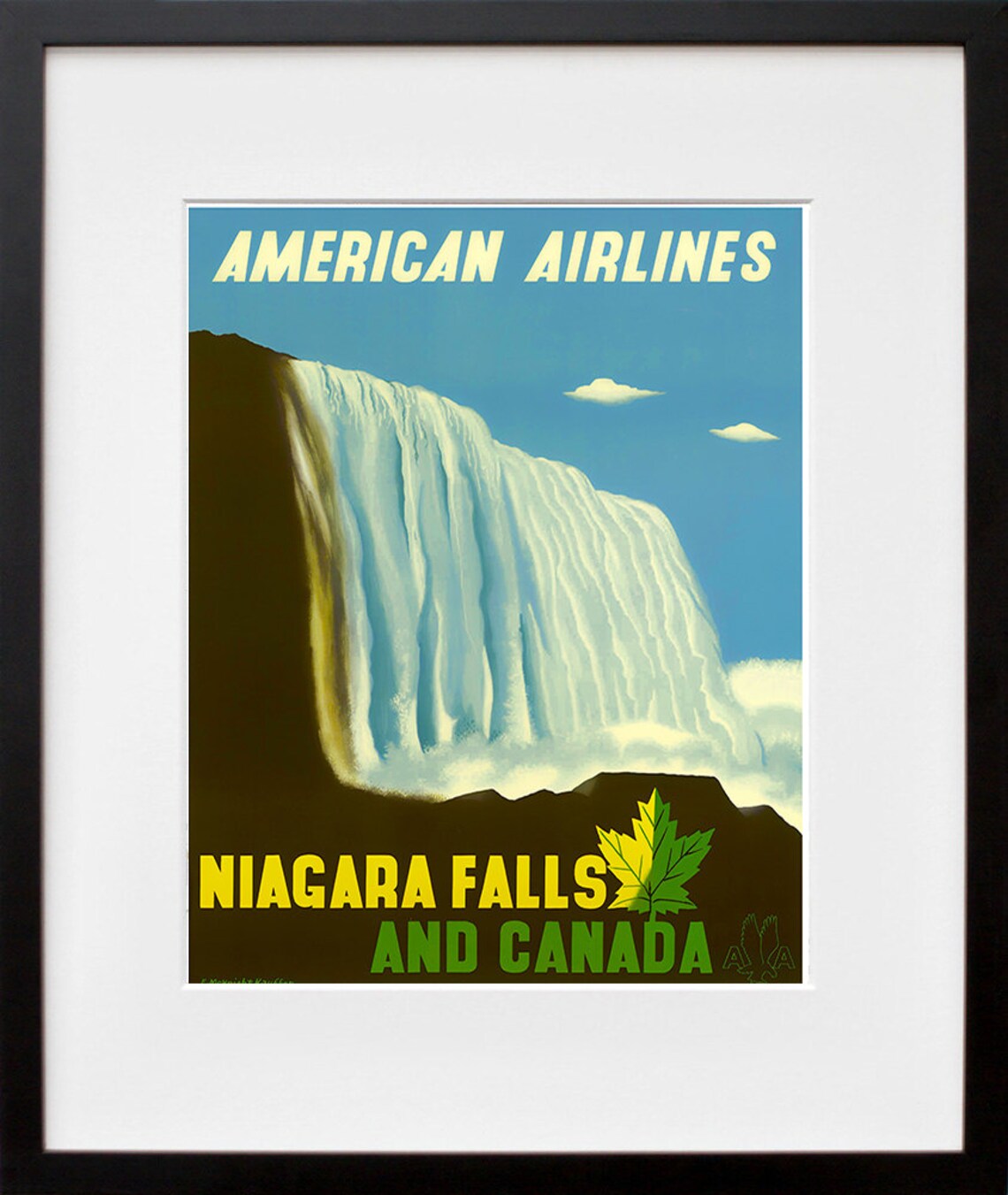 Niagara Falls Retro Canada Travel Poster, Art Print - Image 2