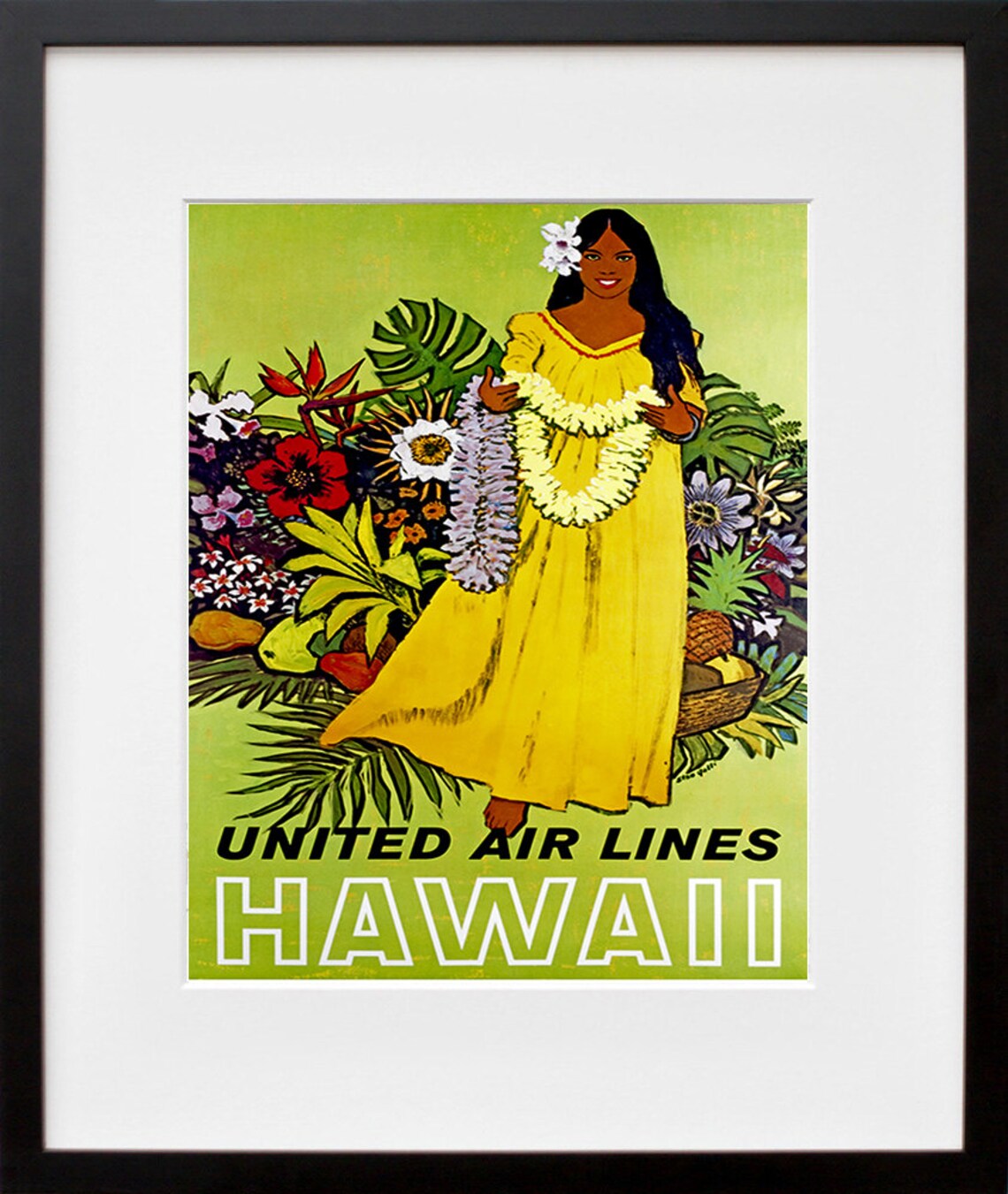 Hawaii Travel Poster, Hawaiian Decor Art Print
