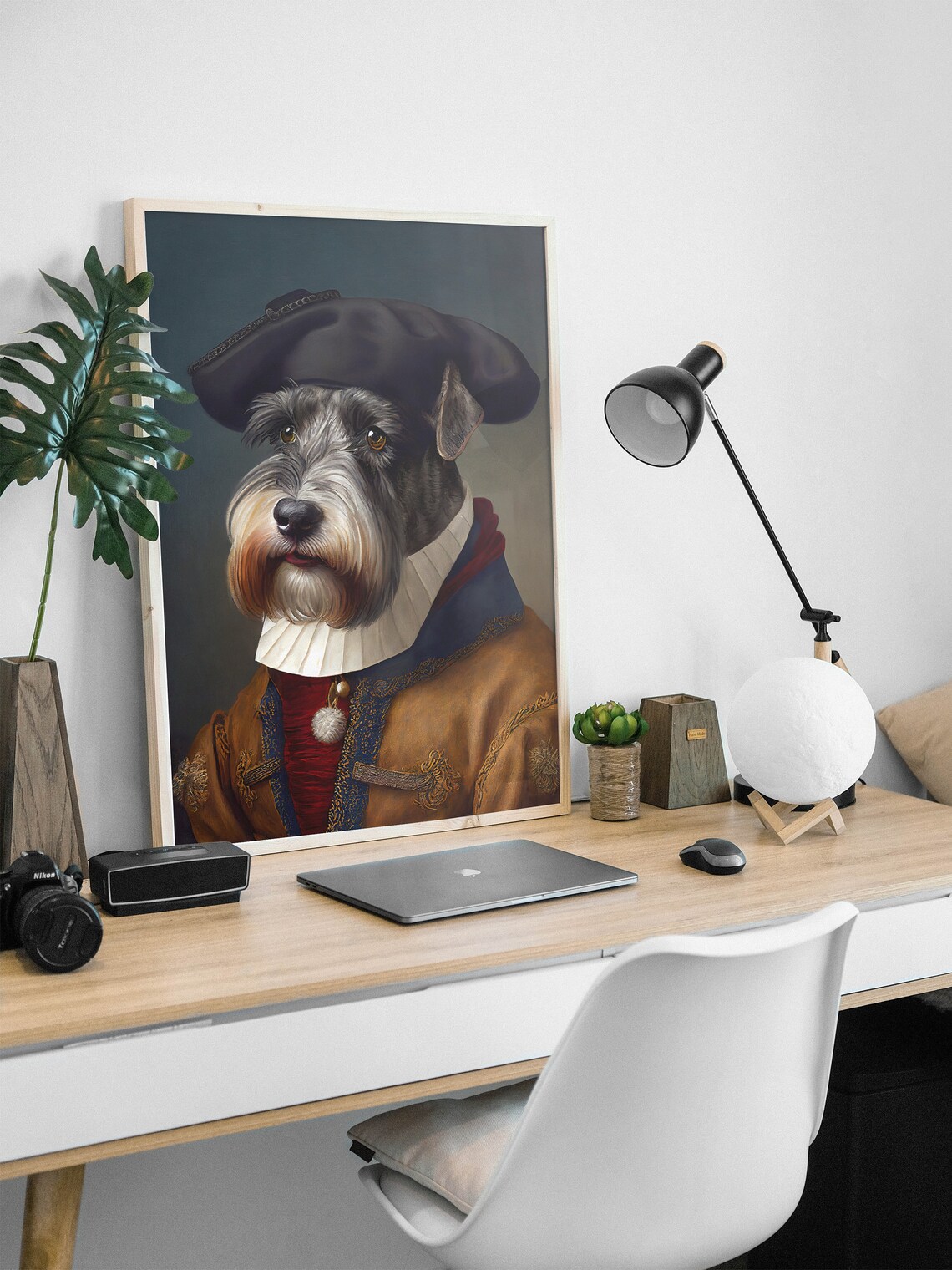 Noble Schnauzer Baroque Style Art Print - Image 3
