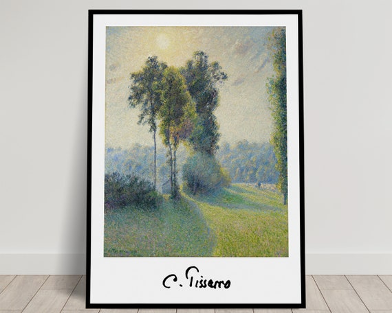 Camille Pissarro Landscape At Saint Charles Sunset Wall Decoration Impressionism Poster Masterpiece Reproduction