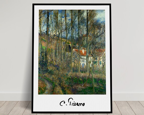 Camille Pissarro Bare Trees Woodland Path Landscape Painting Poster