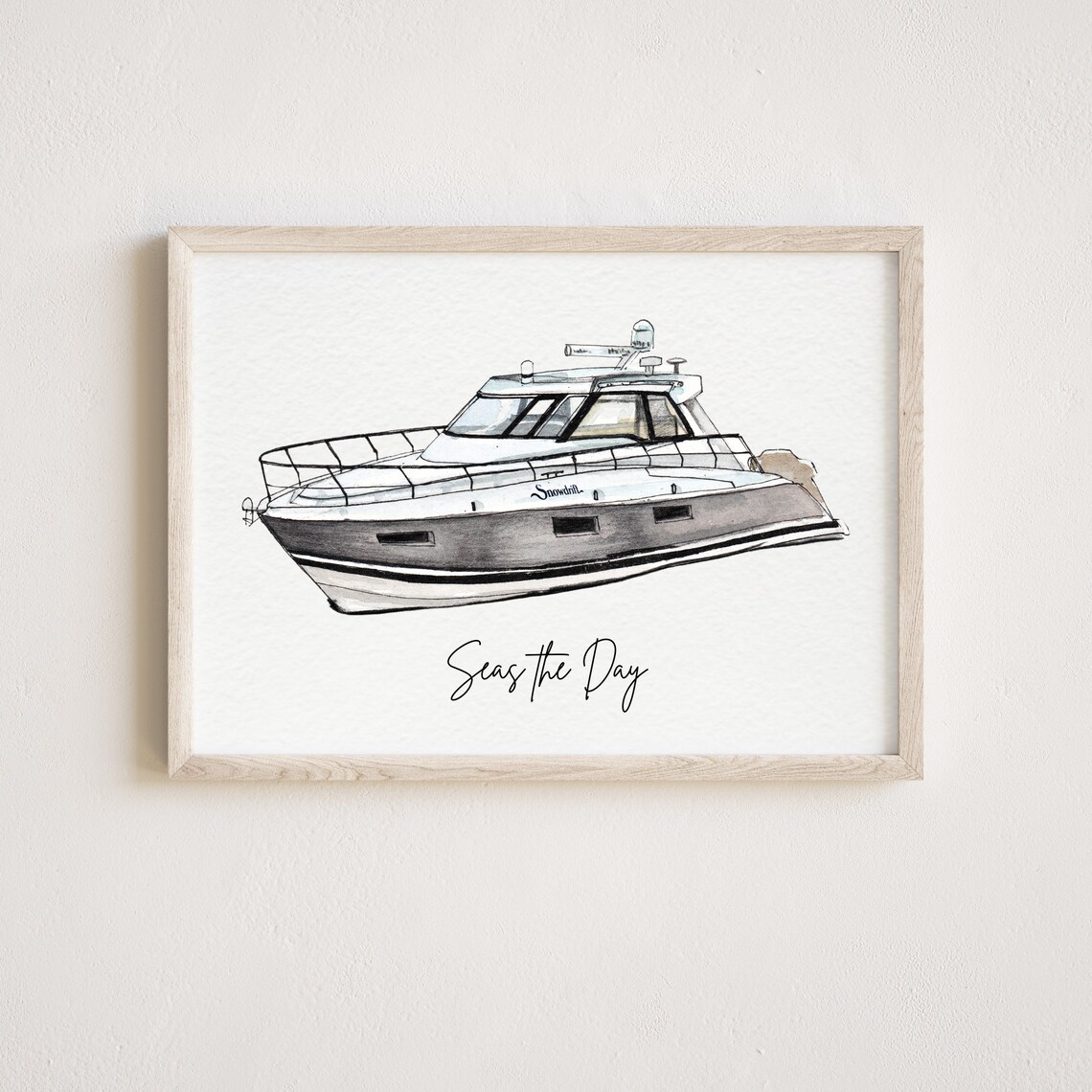 Custom Boat Watercolor Portrait, Personalized Gift - Image 3
