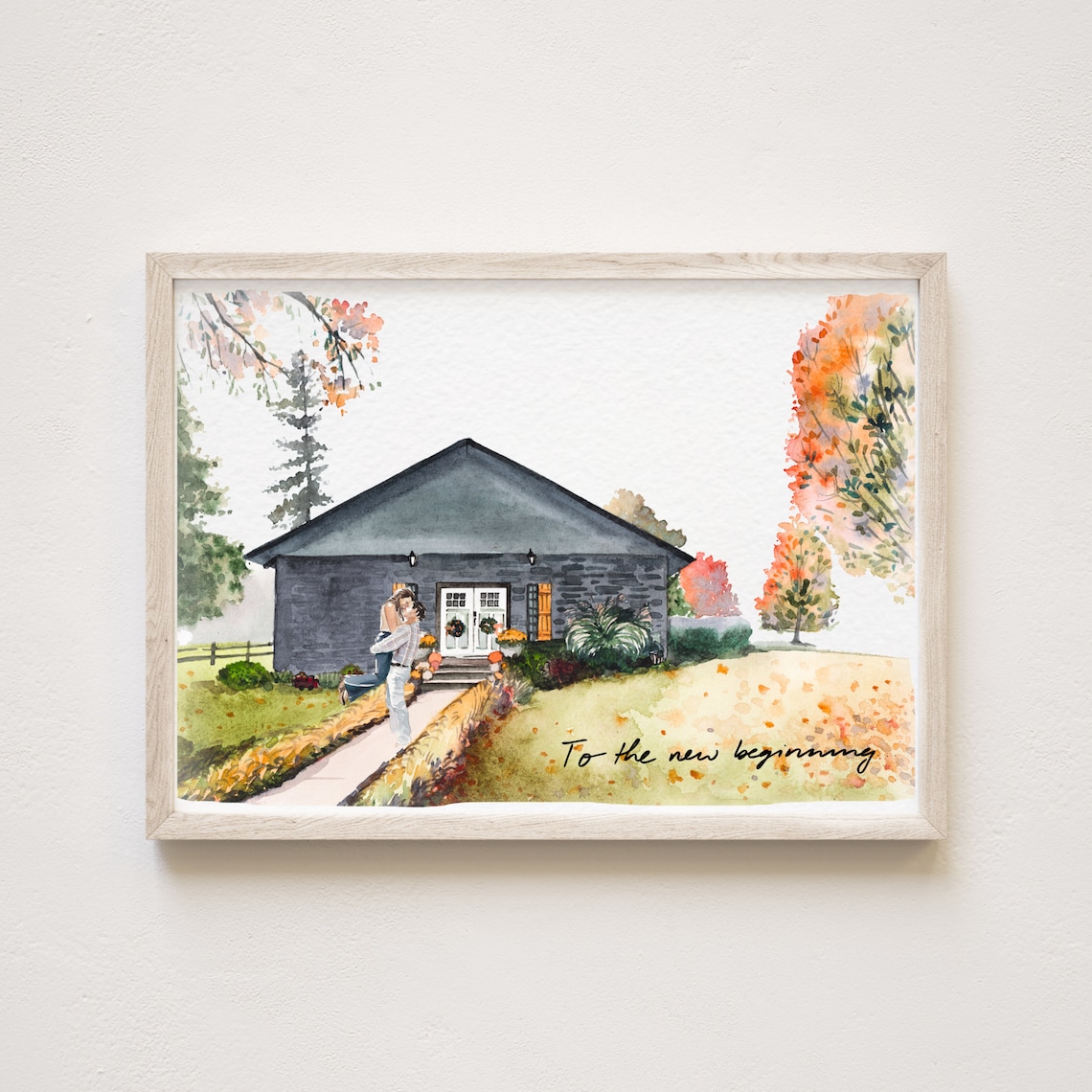 Custom Watercolor House Painting Art Print