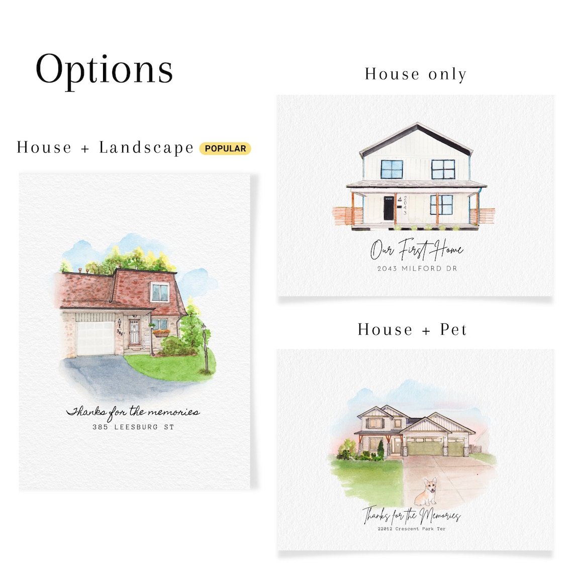 Custom Watercolor House Painting, First Home Gift - Image 2