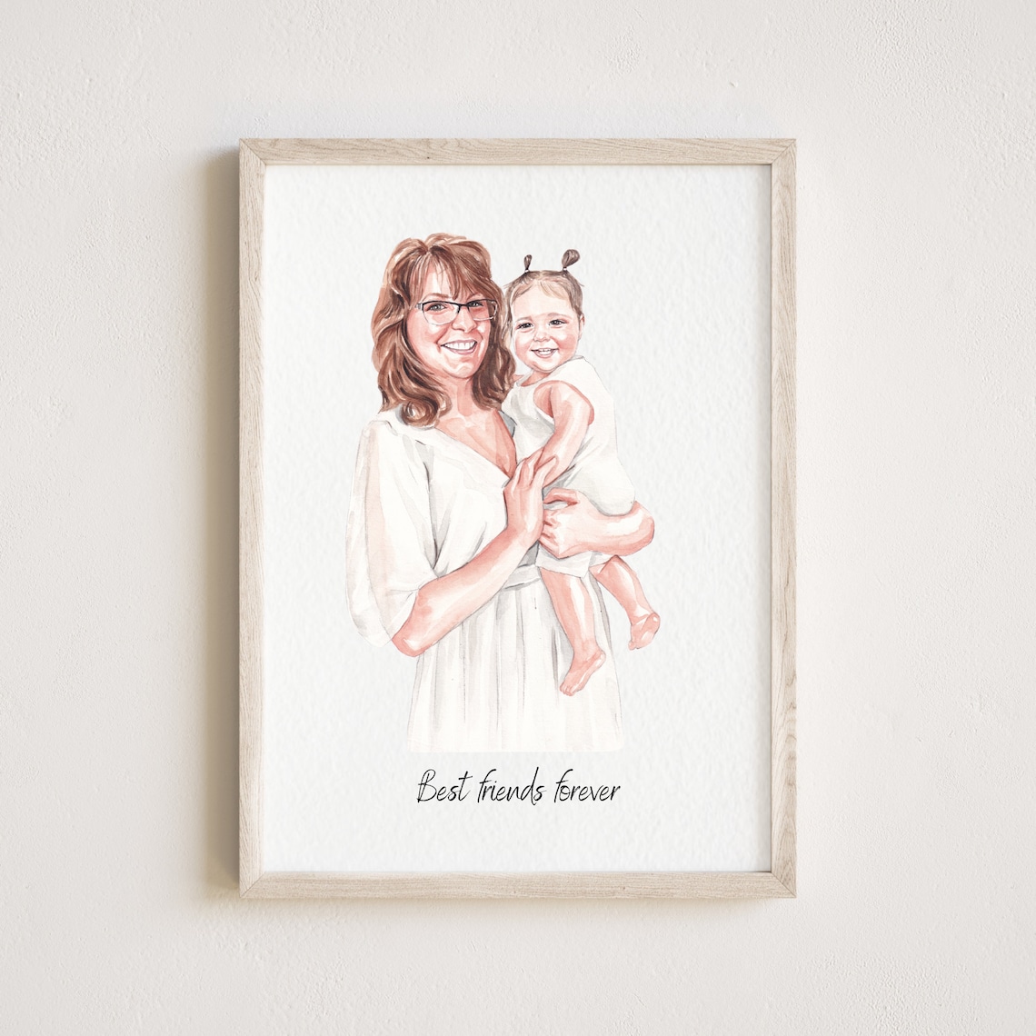 Custom Family Portrait Art Print, Gift for Mom - Image 3