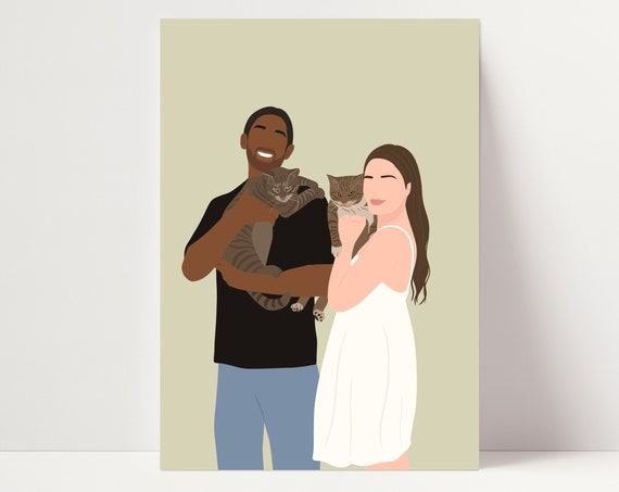 Custom Drawing Portrait Gift For Mum Family Portrait Personalised Portrait Custom Faceless Art